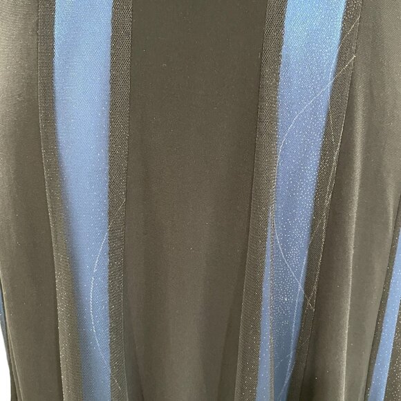 R M Richards Black Blue Sleeveless Fit Flare Midi Dress SZ 14 Elegant Wedding - Picture 9 of 9